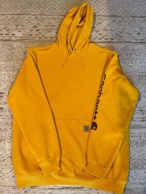 Carhartt Men’s Golden Yellow Hooded Pullover Sweatshirt